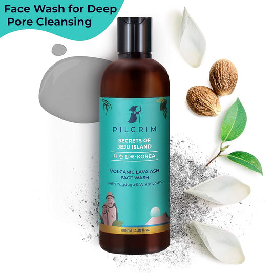 Pilgrim Volcanic Lava Ash Face Wash with Yugdugu & White Lotus (100 ml)