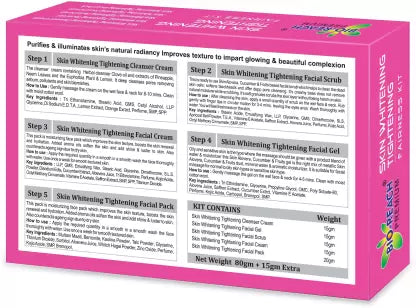 Bio Reach Skin Whitening Tightening Fairness Facial Kit (125 g)
