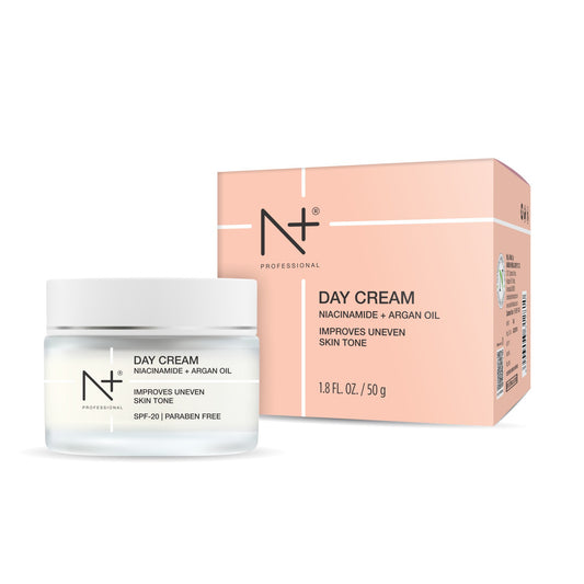 N Plus Professional Day Cream, With Niacinamide and Argan Oil, Improves Uneven Skin Tone With SPF 20, (50 g)