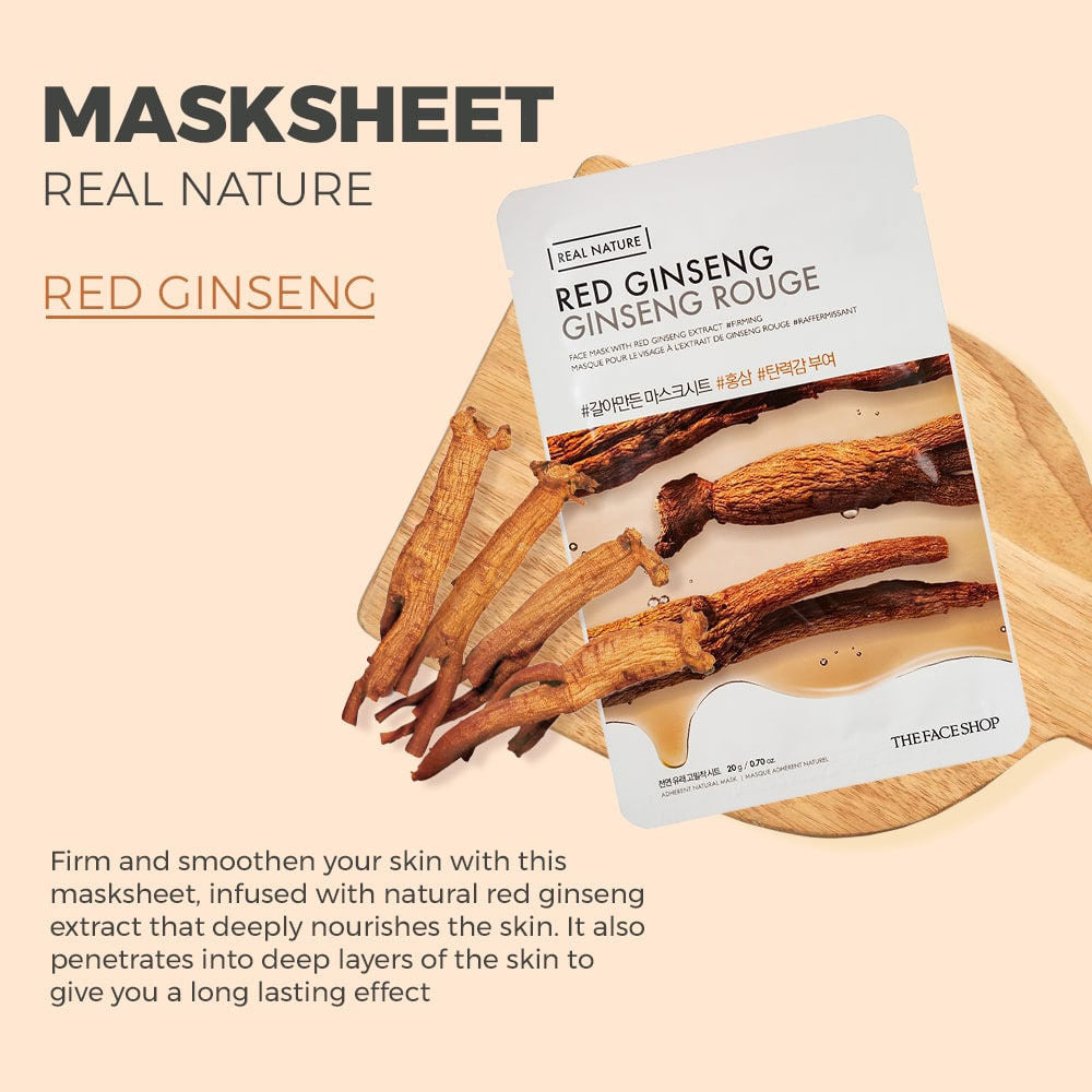 The Face Shop Real Nature Red Ginseng Face Mask (20g)