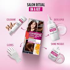 L'Oreal Paris Casting Creme Gloss Hair Color - 323 Dark Chocolate (87.5g+72ml)