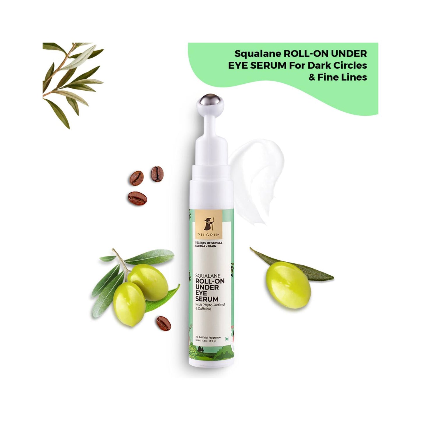 Pilgrim Squalane Roll On Under Eye Serum (15 ml)